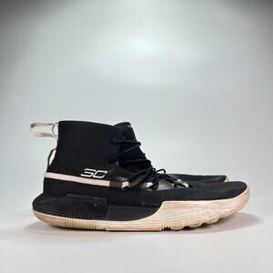 Under Armour SC 3Zero II Black White Basketball Shoes 3020613-001 Men's Size 16